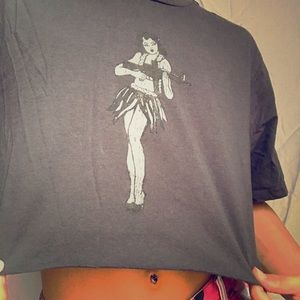 MagPul Grey Armed Woman Crop Top